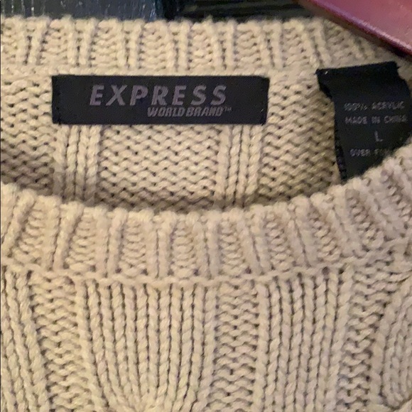 Express cable knit sweater size M L - Picture 2 of 4